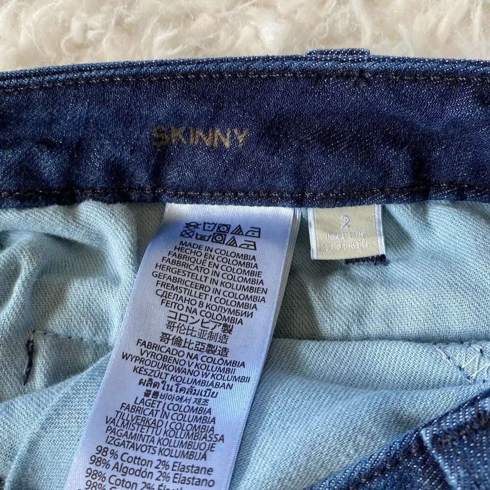 Michael Kors Straight Leg Skinny Blue Jeans Dark Wash Size 2